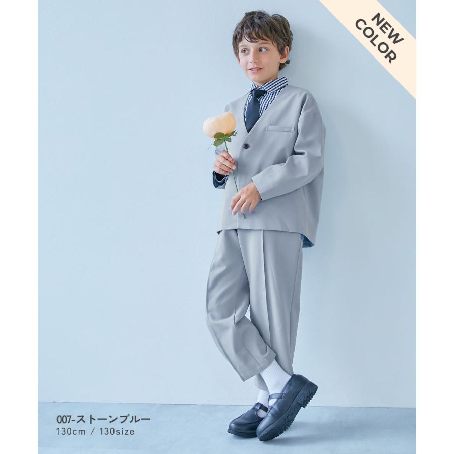 フォーマルスーツ セット フォーマルウェア 入学式 卒業式 入園式 卒園式 結婚式 発表会 七五三 フォーマル ノーカラージャケット セットアップ キッズ 子供服 | devirock | 22