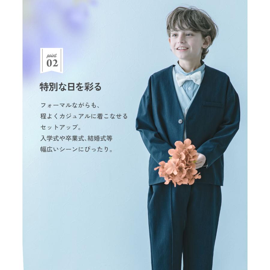 フォーマルスーツ セット フォーマルウェア 入学式 卒業式 入園式 卒園式 結婚式 発表会 七五三 フォーマル ノーカラージャケット セットアップ キッズ 子供服 | devirock | 13