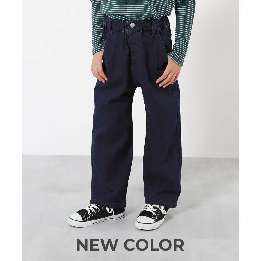 デニムパンツ ロングパンツ 長ズボン ボトムス ストレッチデニム ワイドパンツ キッズ 子供服 女の子  デビロック devirock | devirock | 09