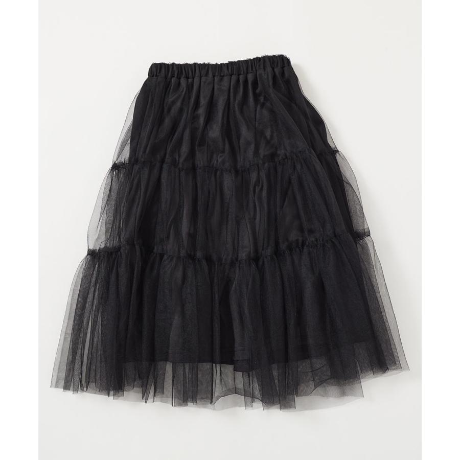 スカート ロング ボトムス チュールギャザー ロングスカート キッズ 子供服 女の子  デビロック devirock 26ss_girls | devirock | 10