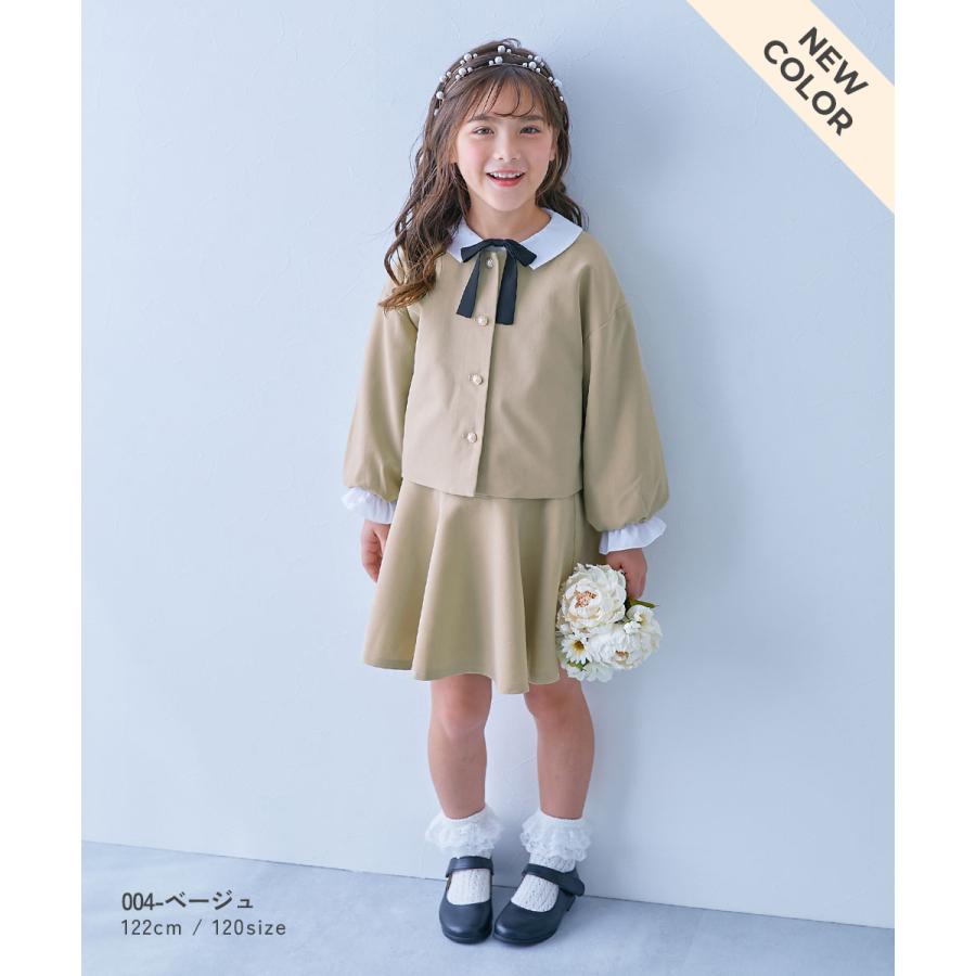 フォーマルスーツ セット フォーマルウェア 入学式 卒業式 入園式 卒園式 結婚式 発表会 七五三 フォーマル ガールズノーカラー 無地セットアップ キッズ | devirock | 18