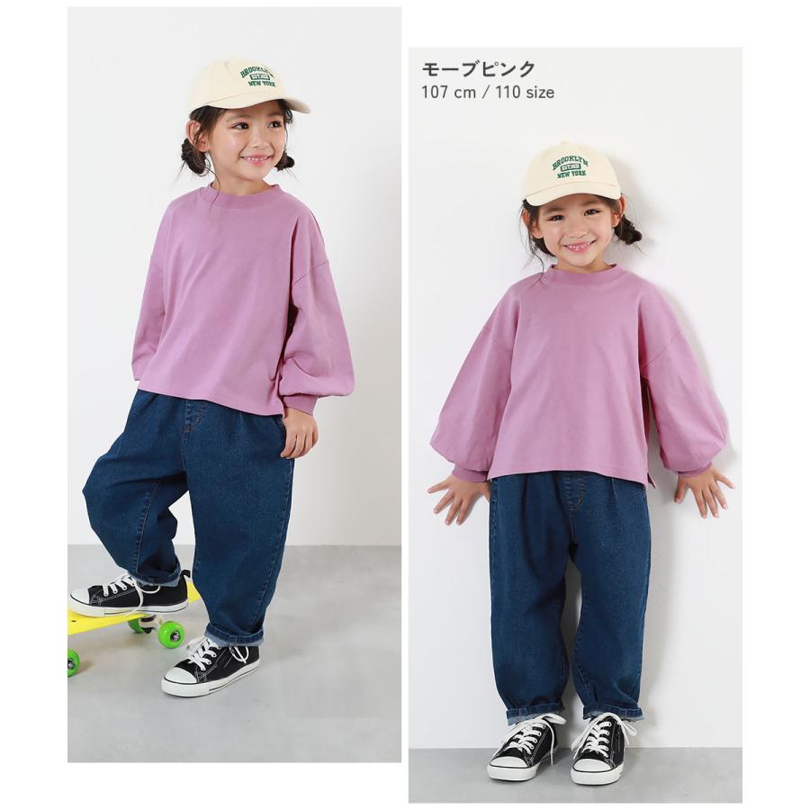 長袖tシャツ キッズ ロンt 子供服 女の子 綿100% ヘビーウェイト ボリュームスリーブ トップス デビロック devirock | devirock | 08