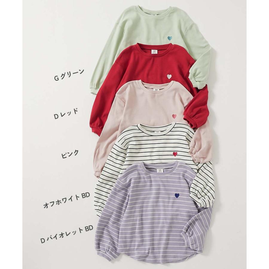 devirock（デビロック） 刺繍 ハート ロンT トップス もちもち