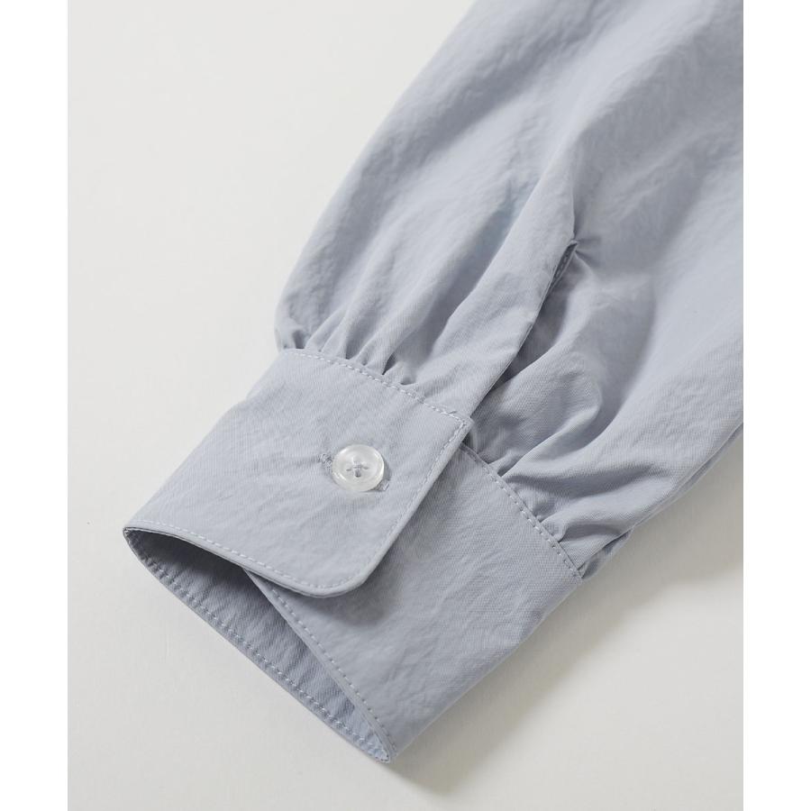 シャツ ブラウス 前開き トップス 裾ギャザー クロップド丈 ナイロンシャツジャケット キッズ 子供服 女の子  デビロック devirock | devirock | 10