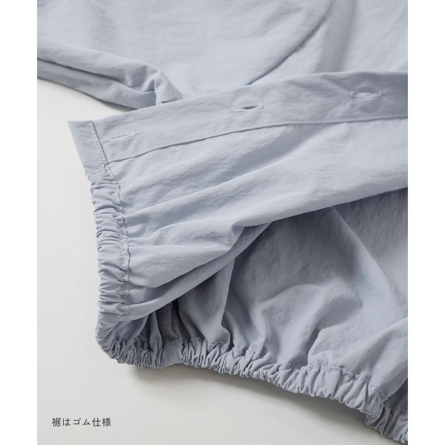 シャツ ブラウス 前開き トップス 裾ギャザー クロップド丈 ナイロンシャツジャケット キッズ 子供服 女の子  デビロック devirock | devirock | 11