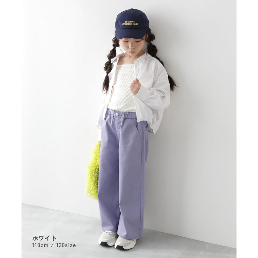 シャツ ブラウス 前開き トップス 裾ギャザー クロップド丈 ナイロンシャツジャケット キッズ 子供服 女の子  デビロック devirock | devirock | 05