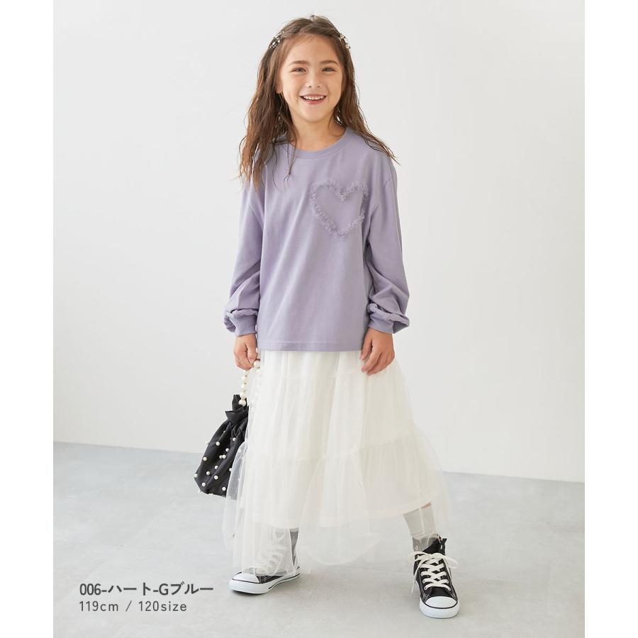 ロンT トップス えらべるチュールモチーフ 長袖Tシャツ キッズ 子供服 女の子 デビロック devirock 26ss_girls | devirock | 15
