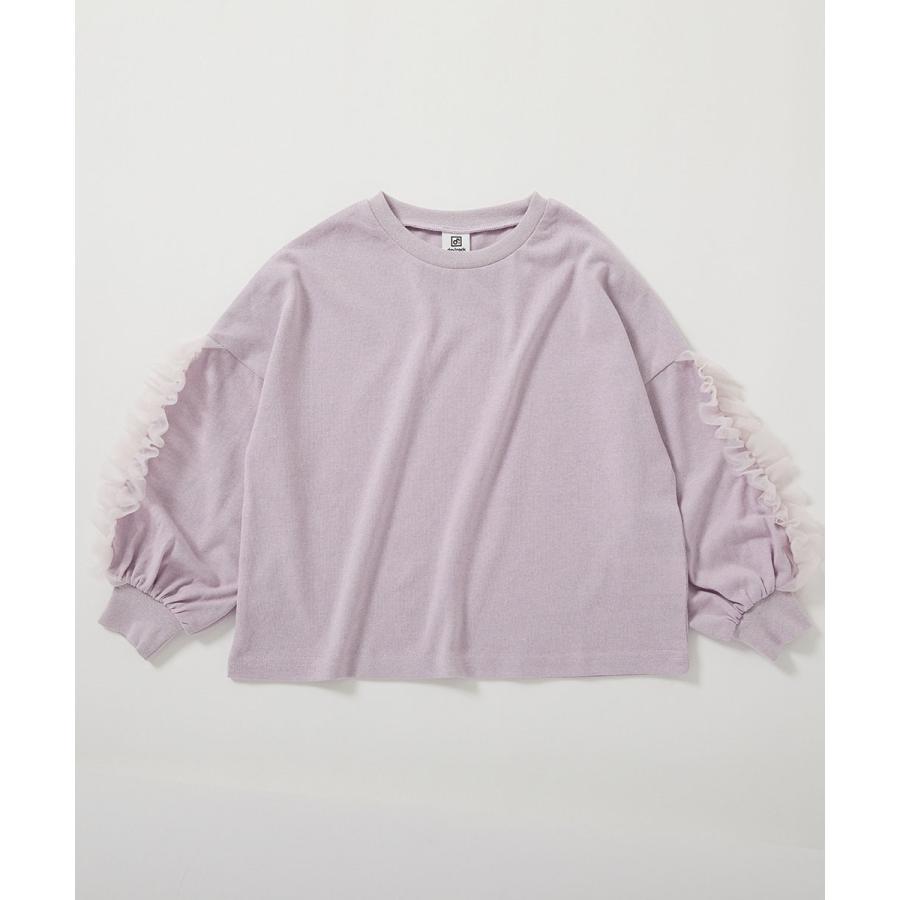 ロンT トップス 袖チュール 長袖Tシャツ キッズ 子供服 女の子  デビロック devirock | devirock | 16