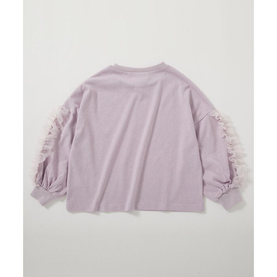 ロンT トップス 袖チュール 長袖Tシャツ キッズ 子供服 女の子  デビロック devirock | devirock | 17