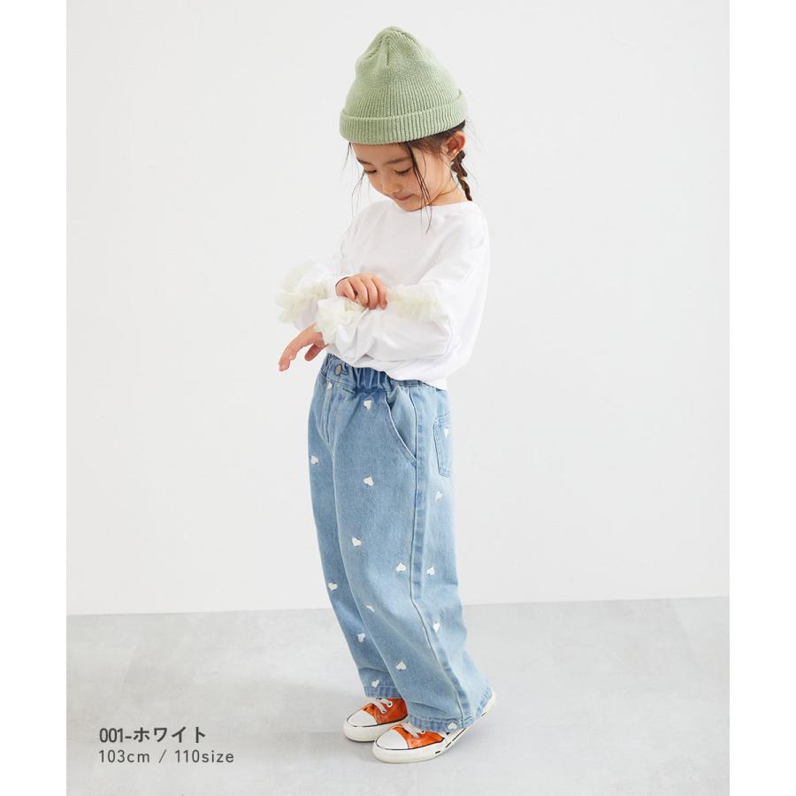 ロンT トップス 袖チュール 長袖Tシャツ キッズ 子供服 女の子  デビロック devirock | devirock | 07