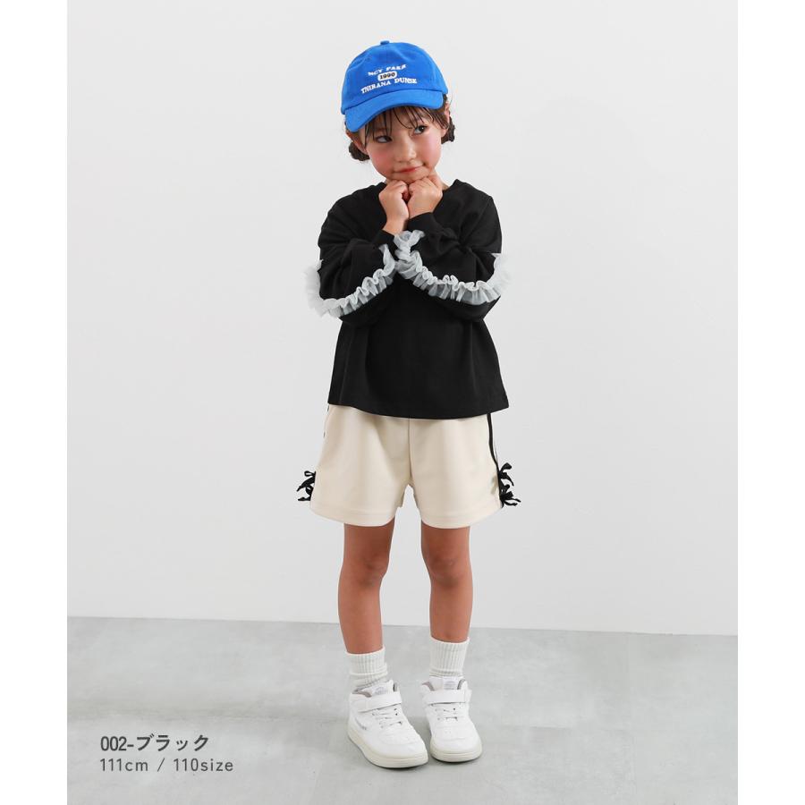 ロンT トップス 袖チュール 長袖Tシャツ キッズ 子供服 女の子  デビロック devirock | devirock | 08