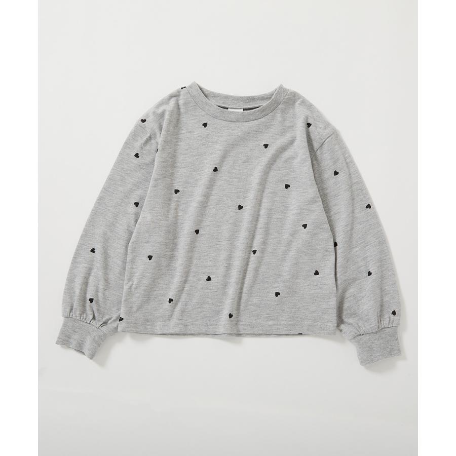 ロンT トップス ハート総柄 長袖Tシャツ キッズ 子供服 女の子  デビロック devirock 26ss_girls | devirock | 17