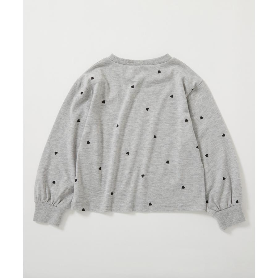ロンT トップス ハート総柄 長袖Tシャツ キッズ 子供服 女の子  デビロック devirock 26ss_girls | devirock | 18