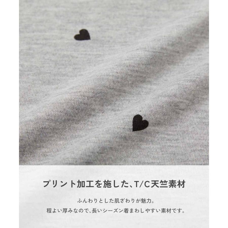 ロンT トップス ハート総柄 長袖Tシャツ キッズ 子供服 女の子  デビロック devirock 26ss_girls | devirock | 07