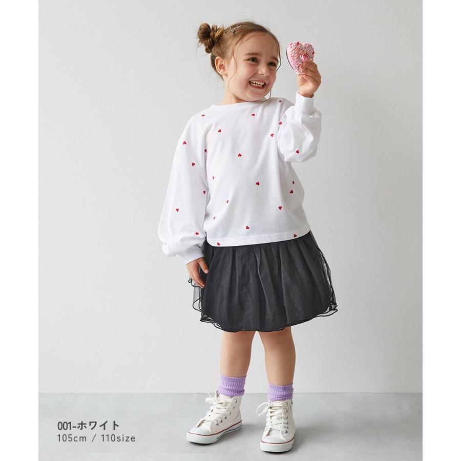 ロンT トップス ハート総柄 長袖Tシャツ キッズ 子供服 女の子  デビロック devirock 26ss_girls | devirock | 08
