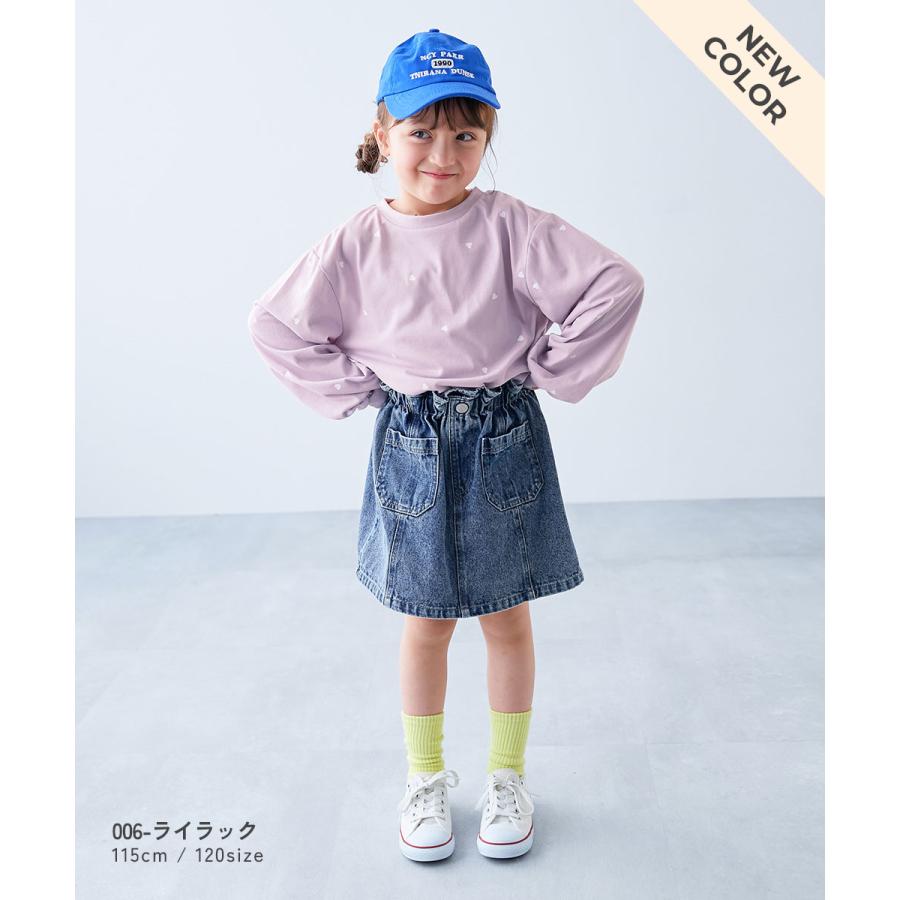 ロンT トップス ハート総柄 長袖Tシャツ キッズ 子供服 女の子  デビロック devirock 26ss_girls | devirock | 13