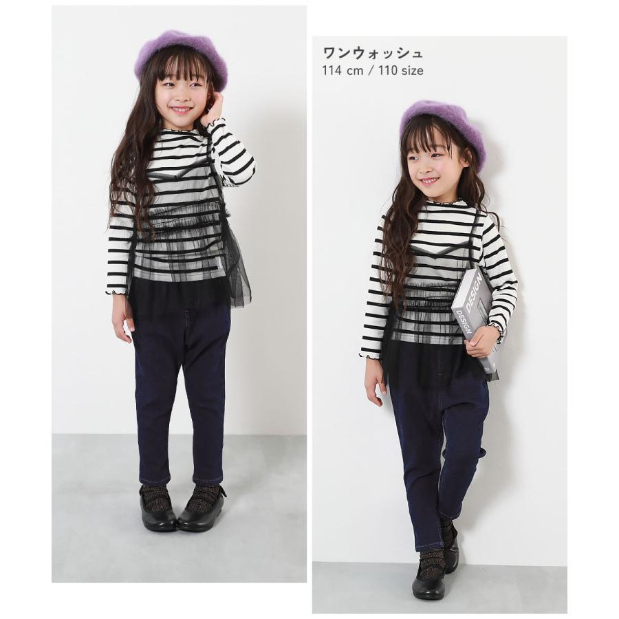 devirock（デビロック） デニム キッズ 楽デニム タックパンツ デニム