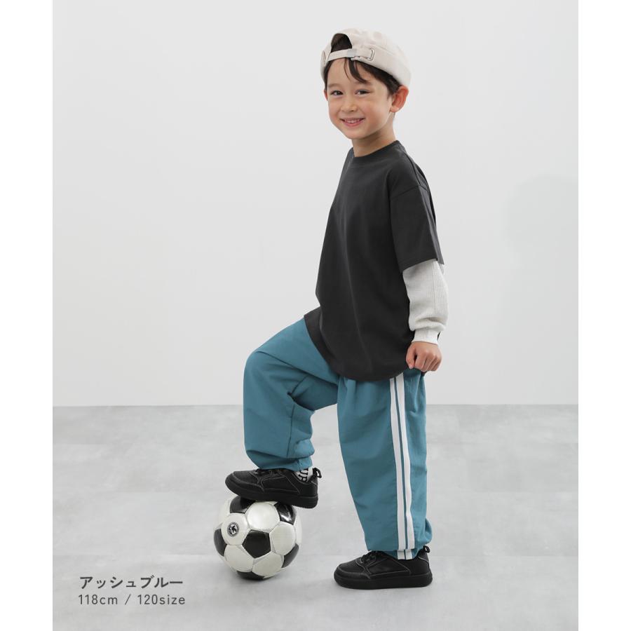 ロングパンツ 長ズボン ボトムス 水はじく ナイロン ライントラックパンツ キッズ 子供服 男の子 女の子  デビロック devirock | devirock | 08