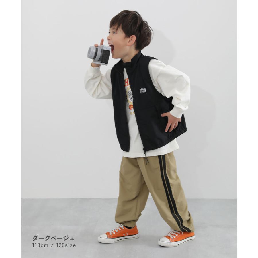 ロングパンツ 長ズボン ボトムス 水はじく ナイロン ライントラックパンツ キッズ 子供服 男の子 女の子  デビロック devirock | devirock | 10