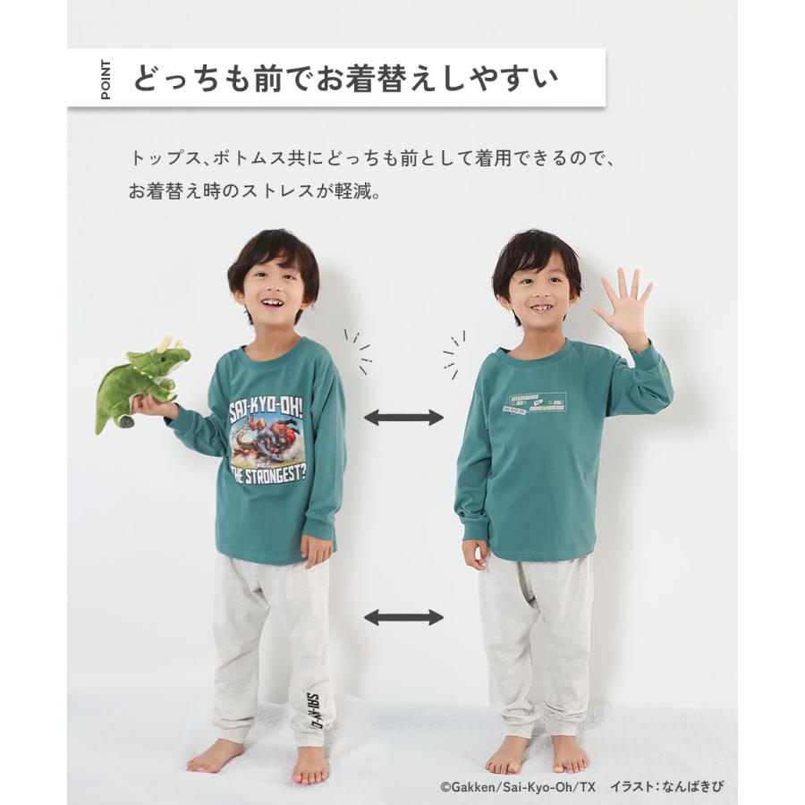 最強王図鑑 パジャマ ルームウェア コラボ どっちも前 蓄光 バトルアート キッズ 子供服 男の子 女の子 長袖ルームウェア デビロック devirock | devirock | 08