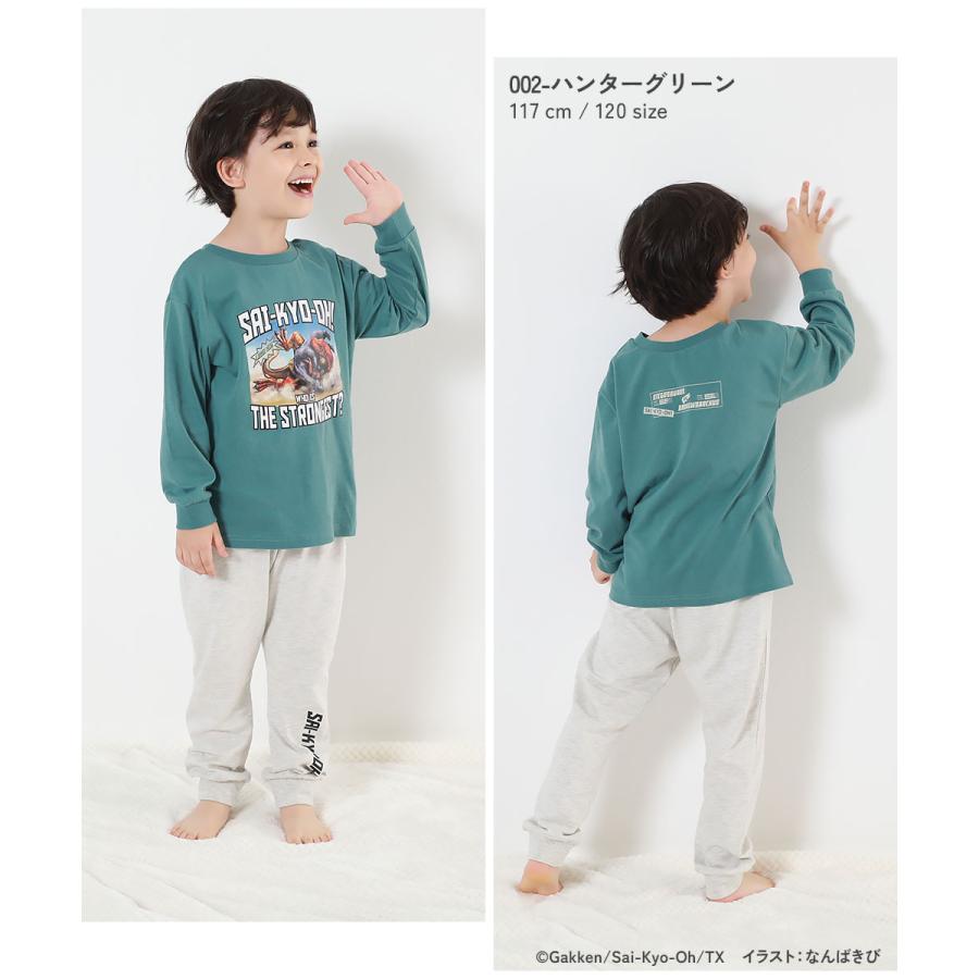 最強王図鑑 パジャマ ルームウェア コラボ どっちも前 蓄光 バトルアート キッズ 子供服 男の子 女の子 長袖ルームウェア デビロック devirock | devirock | 11