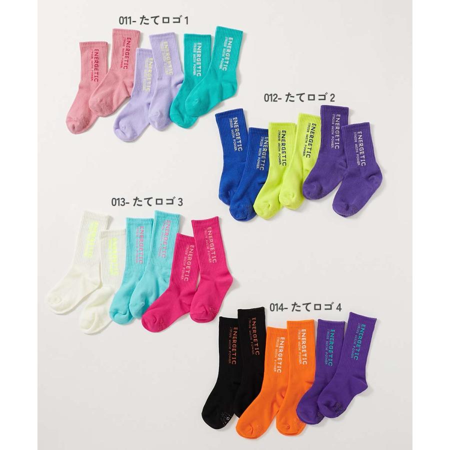 入園 入学 通園 通学 小学校 幼稚園 保育園 運動会 カラーソックス 派手 靴下 親子で使える 3足セット ネオンカラー ロゴソックス キッズ 子供服 devirock | devirock | 10