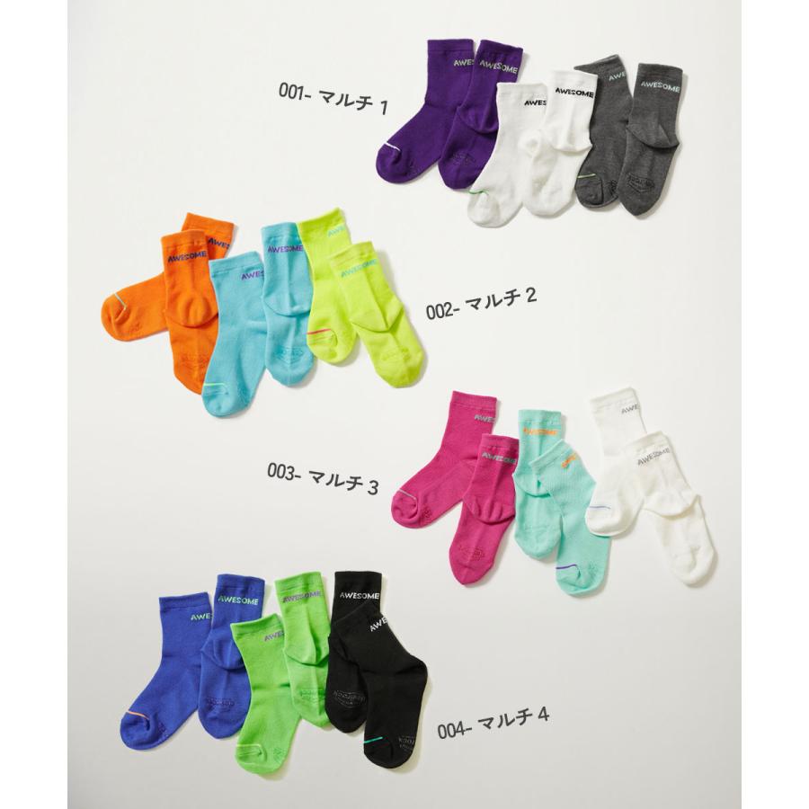 靴下 3足セット ネオンカラー メッシュ ショート丈ソックス 運動会 蛍光カラー 目立つ 派手カラー キッズ 子供服 男の子 女の子 涼しい 蒸れにくい 薄手 通気性 | devirock | 05
