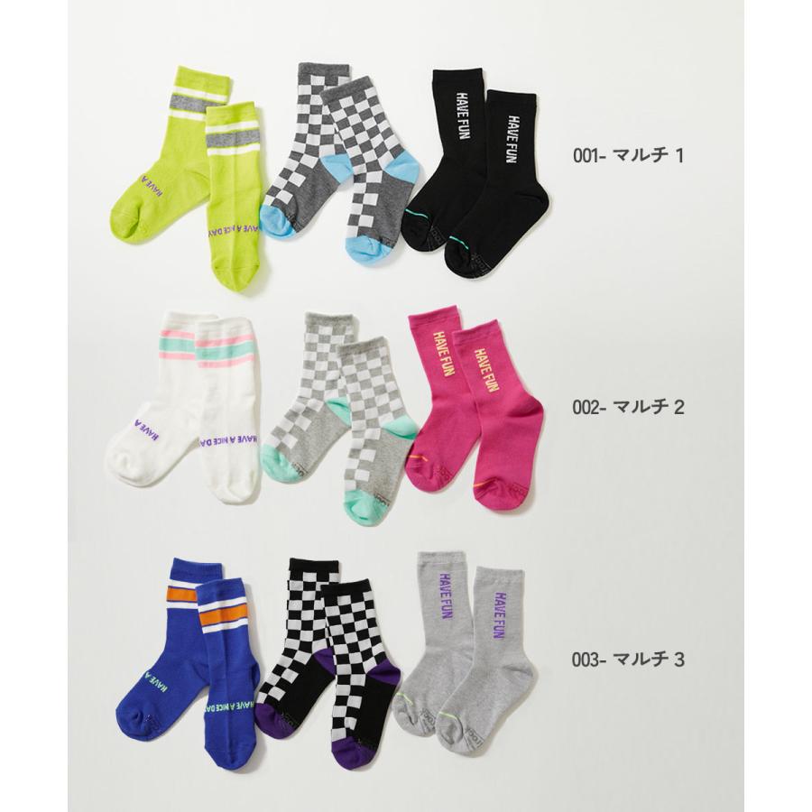 靴下 3足セット メッシュ切り替え デザインソックス キッズ 子供服 男の子 女の子  デビロック devirock 涼しい 蒸れにくい 薄手 通気性 | devirock | 04