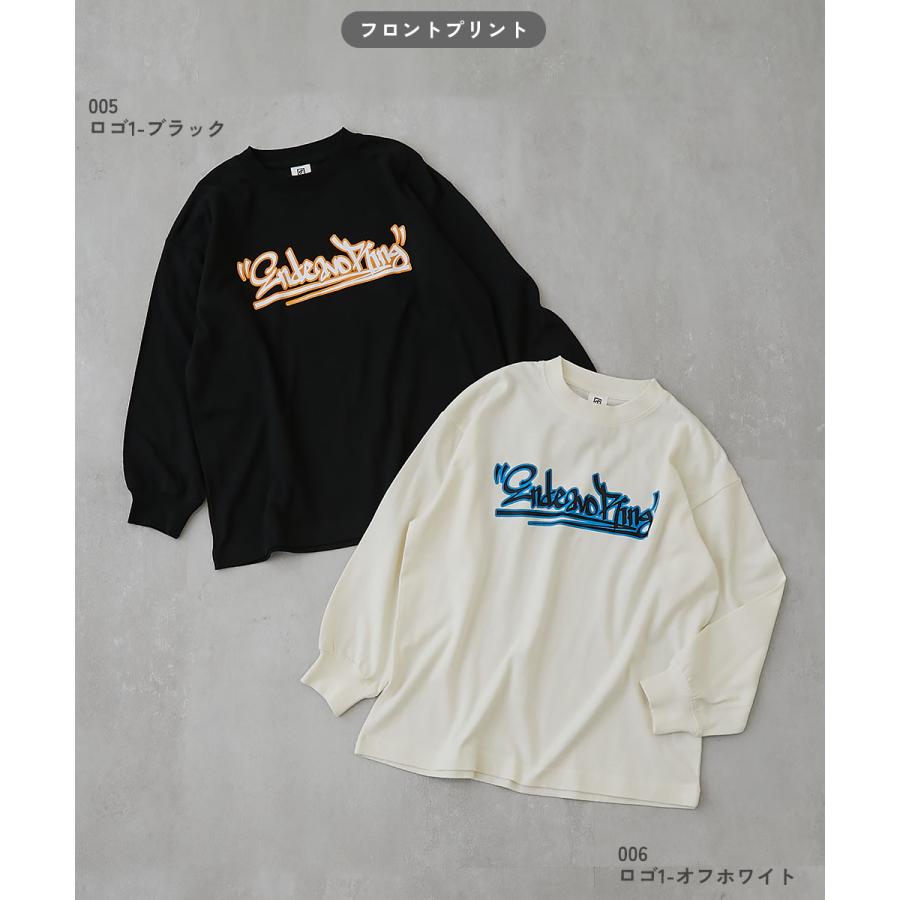 ダンス キッズ 長袖tシャツ 綿100% スーパーBIGシルエット プリント 袖リブ 子供服 男の子 女の子 トップス ロンt DANCE デビロック devirock | devirock | 14