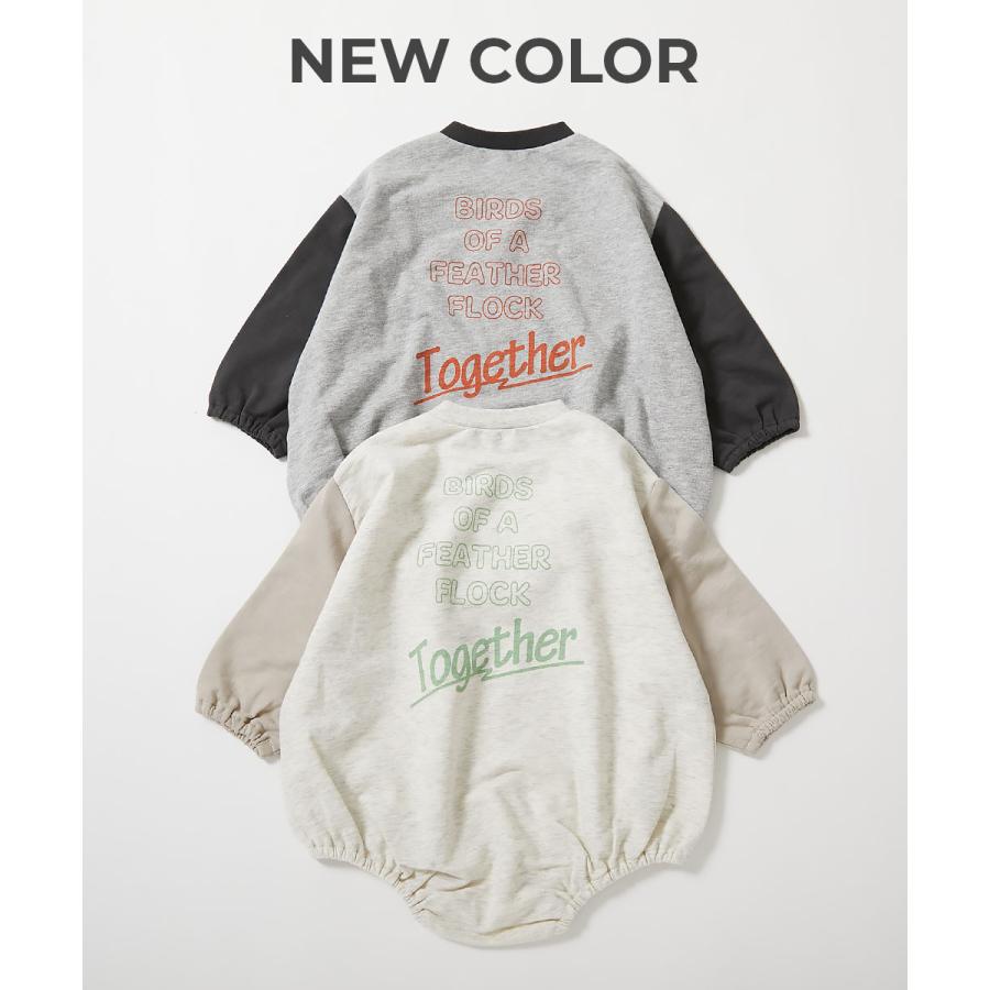 子供服 綿100％ バイカラー スウェットロンパースキッズ 男の子 女の子 カバーオール ロンパース 出産祝い デビロック devirock | devirock | 13