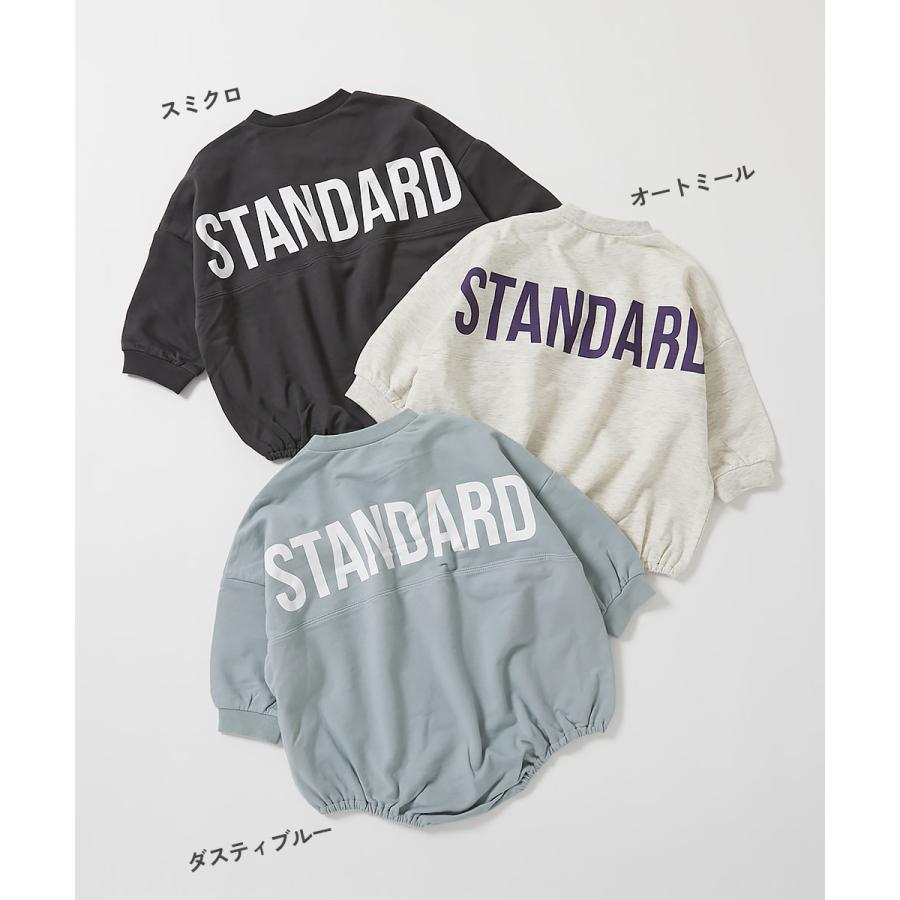 子供服 綿100% STANDARD バックロゴプリント スウェットロンパースキッズ 男の子 女の子 カバーオール ロンパース 出産祝い デビロック devirock | devirock | 06