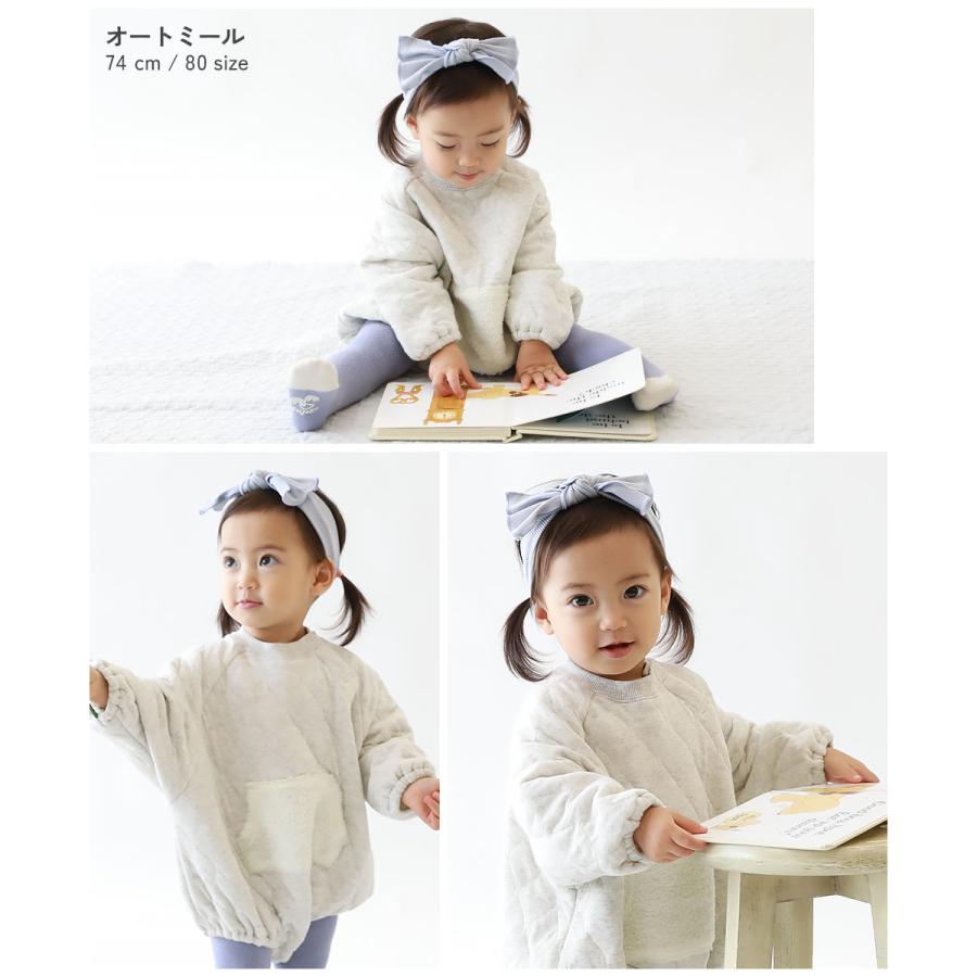 子供服 ニットキルト ボアポケットロンパースキッズ 男の子 女の子 カバーオール ロンパース 出産祝い デビロック devirock | devirock | 08