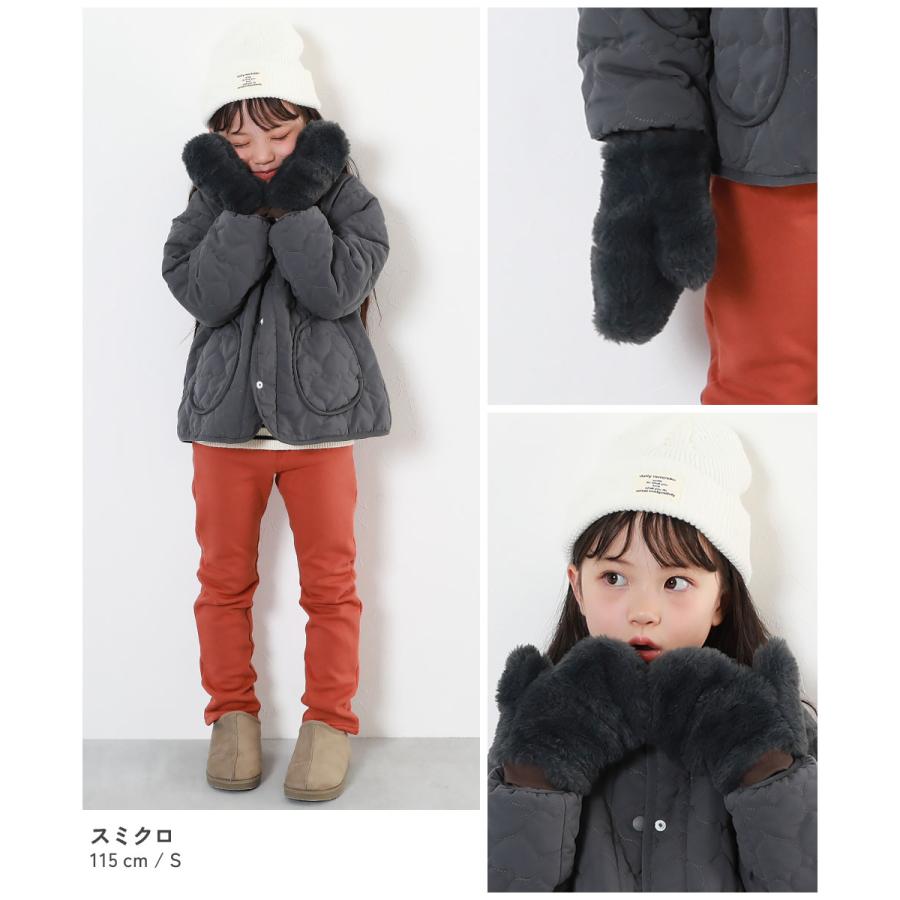 子供服 親子で使える フェイクファー 2WAY ミトン型手袋キッズ 女の子 手袋 デビロック devirock | devirock | 08