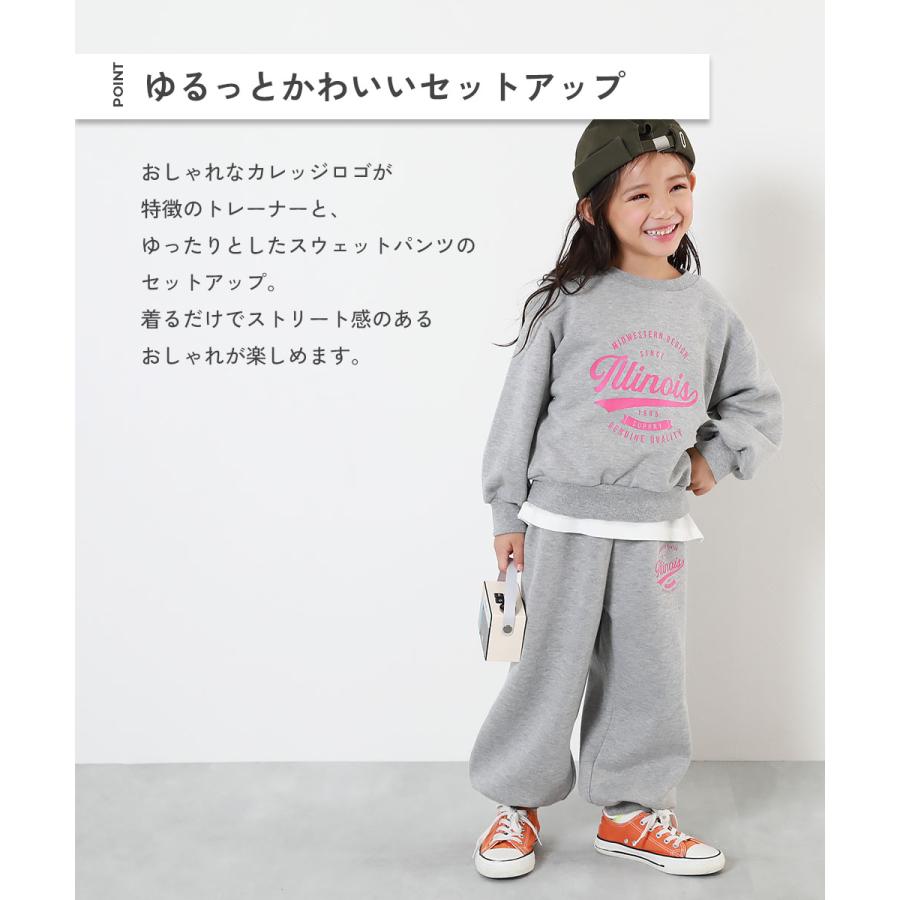 子供服 【普段着でもルームウェアでも】ガールズ ぽかぽか裏起毛 プリントセットアップキッズ 女の子 ルームウェア パジャマ デビロック devirock | devirock | 04