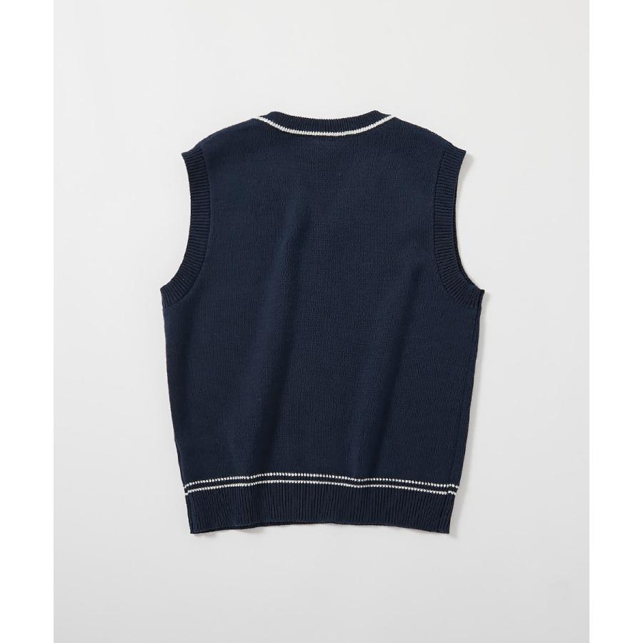 綿100％ 洗える スクールニット Vネック ベスト キッズ 子供服 男の子 女の子  デビロック devirock | devirock | 19