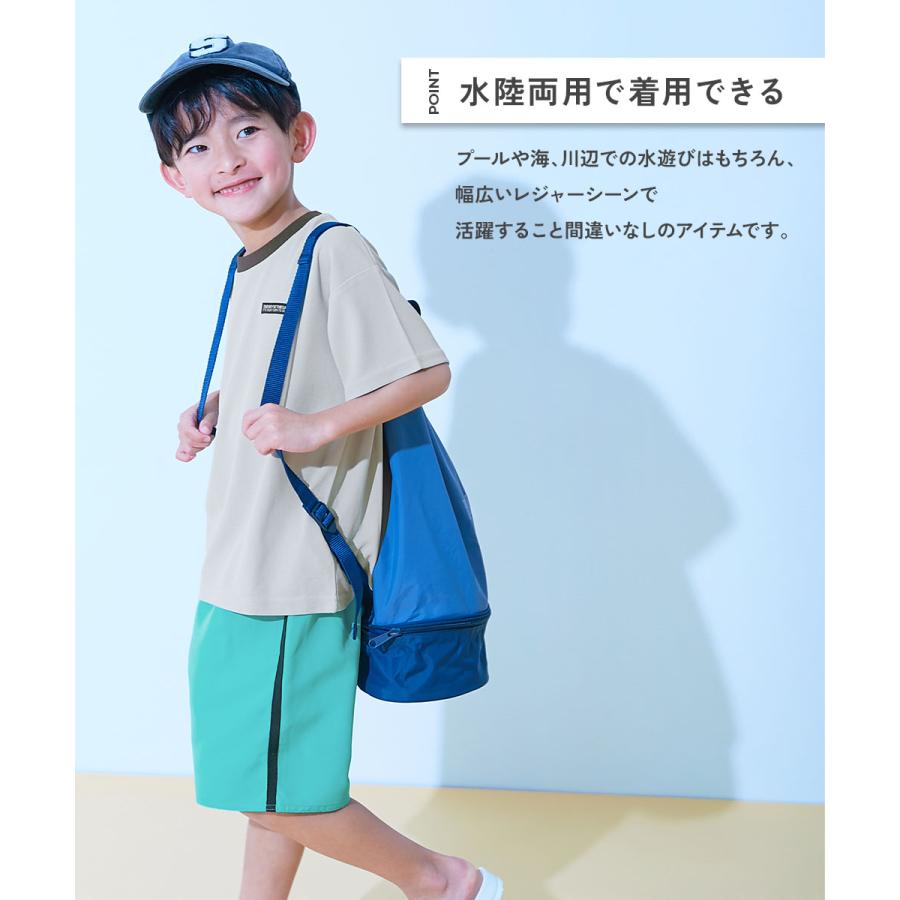 【アウトレット】水着 セットアップ水着 プールグッズ 水泳 海水浴 UVカット ラッシュTシャツ&ラインサーフパンツ セットアップ水着 キッズ 子供服 | devirock | 06