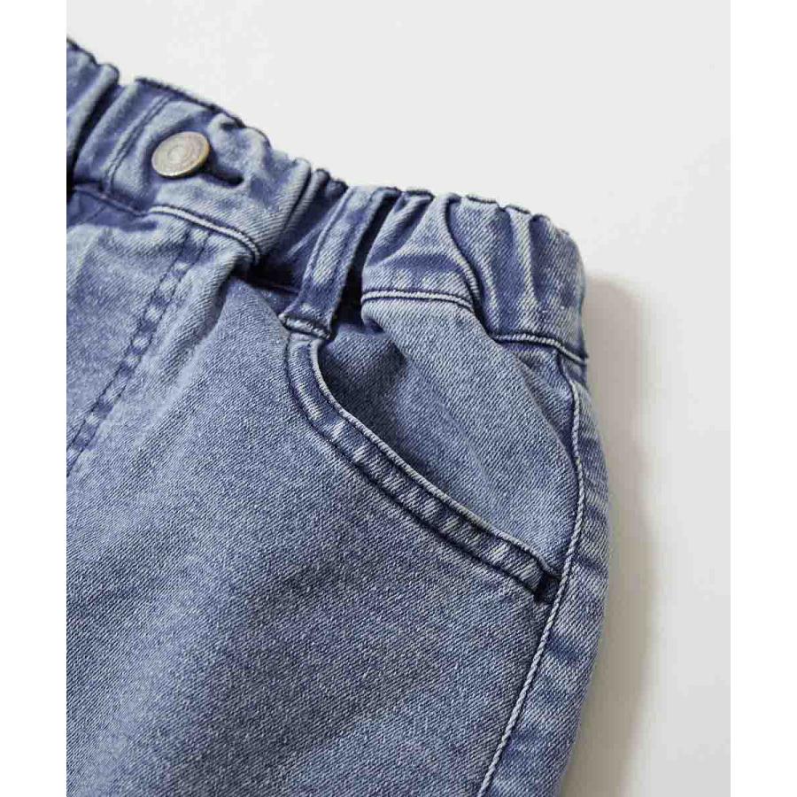 デニムパンツ ハーフパンツ ボトムス ストレッチデニム ケミカルウォッシュ 裾フリンジ ショートパンツ キッズ 爆買 26summer_girls | devirock | 13