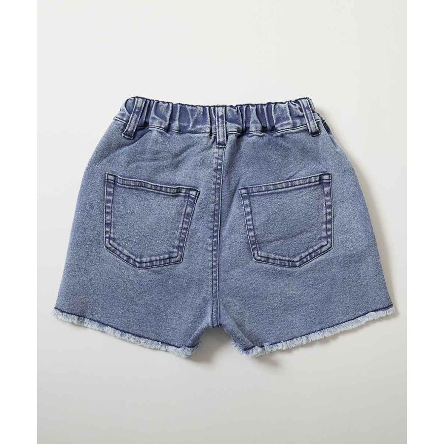 デニムブルー フリンジ裾 ハーフパンツ devirock（デビロック） デニムパンツ ハーフパンツ ショートパンツ