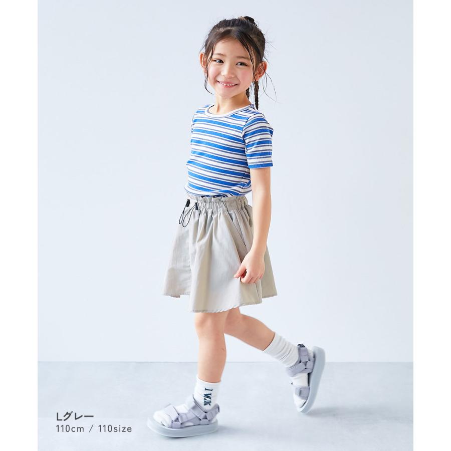 インナーパンツ付 スカッツ 【水はじく】撥水ナイロン ドロストスカート(インパン付き)  devirock 26ss_水はじく 26summer_girls | devirock | 12