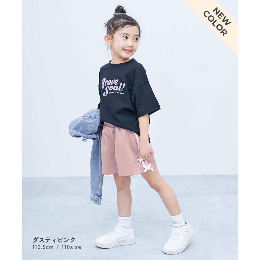 ウエストゴム リボン ハーフパンツ ボトムス リボン付き サイドラインショートパンツ キッズ デビロック devirock 26summer_girls | devirock | 12