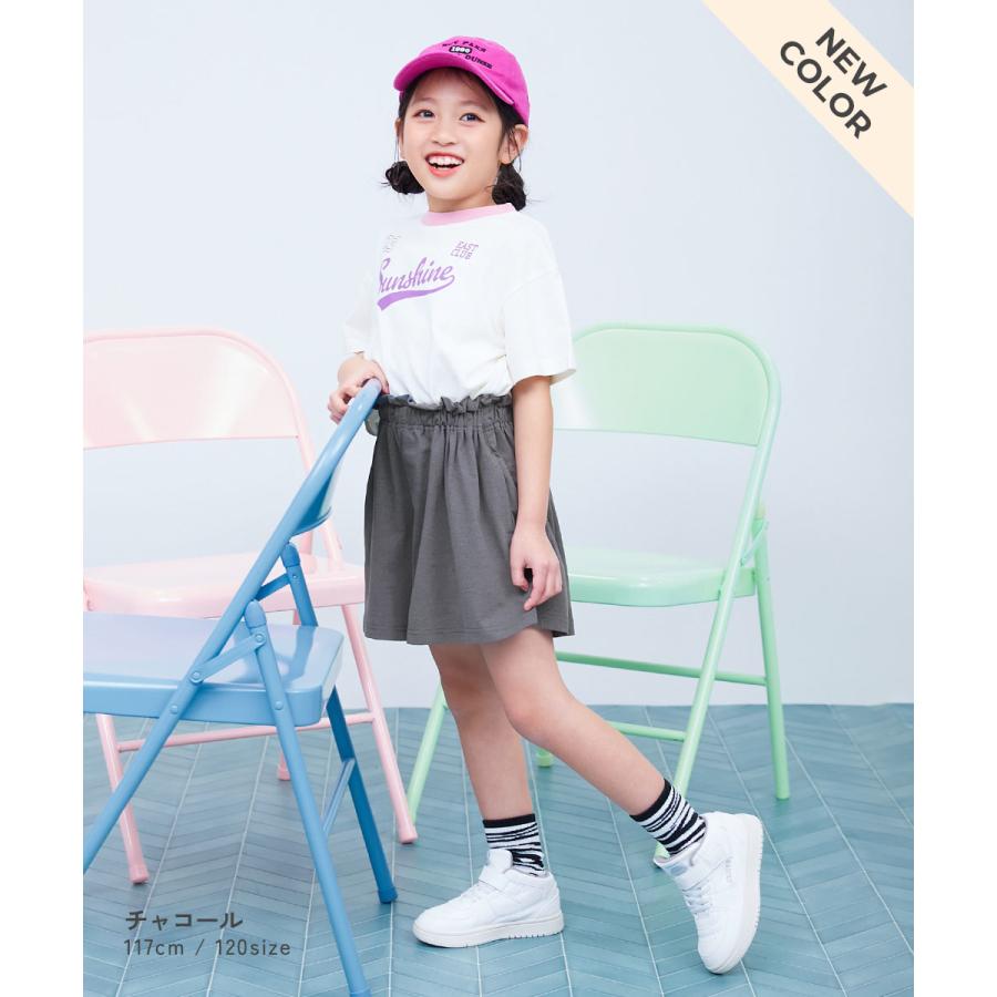 UVカット ハーフパンツ ボトムス 【イージーウォッシュ】乾燥機OK 防汚 ウエストフリル ショートパンツ キッズ devirock 26summer_girls | devirock | 13