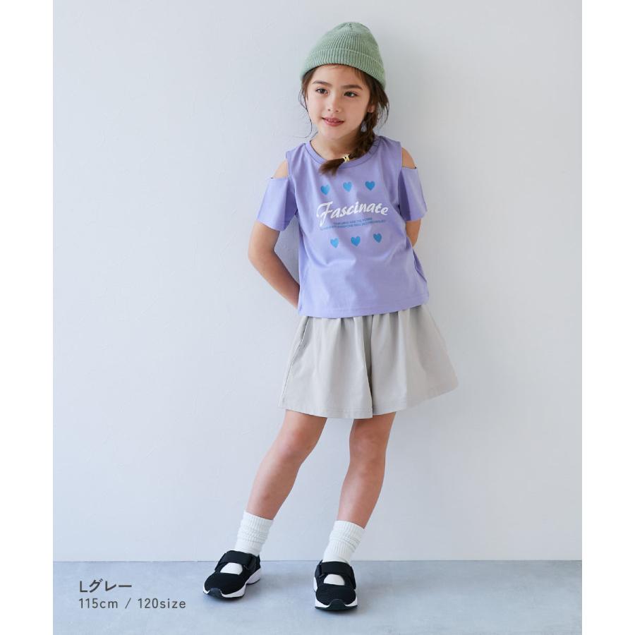 UVカット ハーフパンツ ボトムス 【イージーウォッシュ】乾燥機OK 防汚 ウエストフリル ショートパンツ キッズ devirock 26summer_girls | devirock | 14