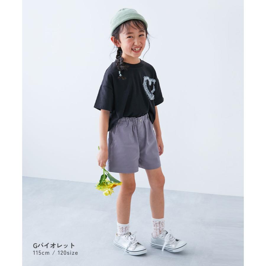 ハーフパンツ ショートパンツ ボトムス 【インしてもかわいい】よくばりストレッチ ツイル ボタン付き ショートパンツ キッズ 子供服 25ss_ガールズトレンド | devirock | 11