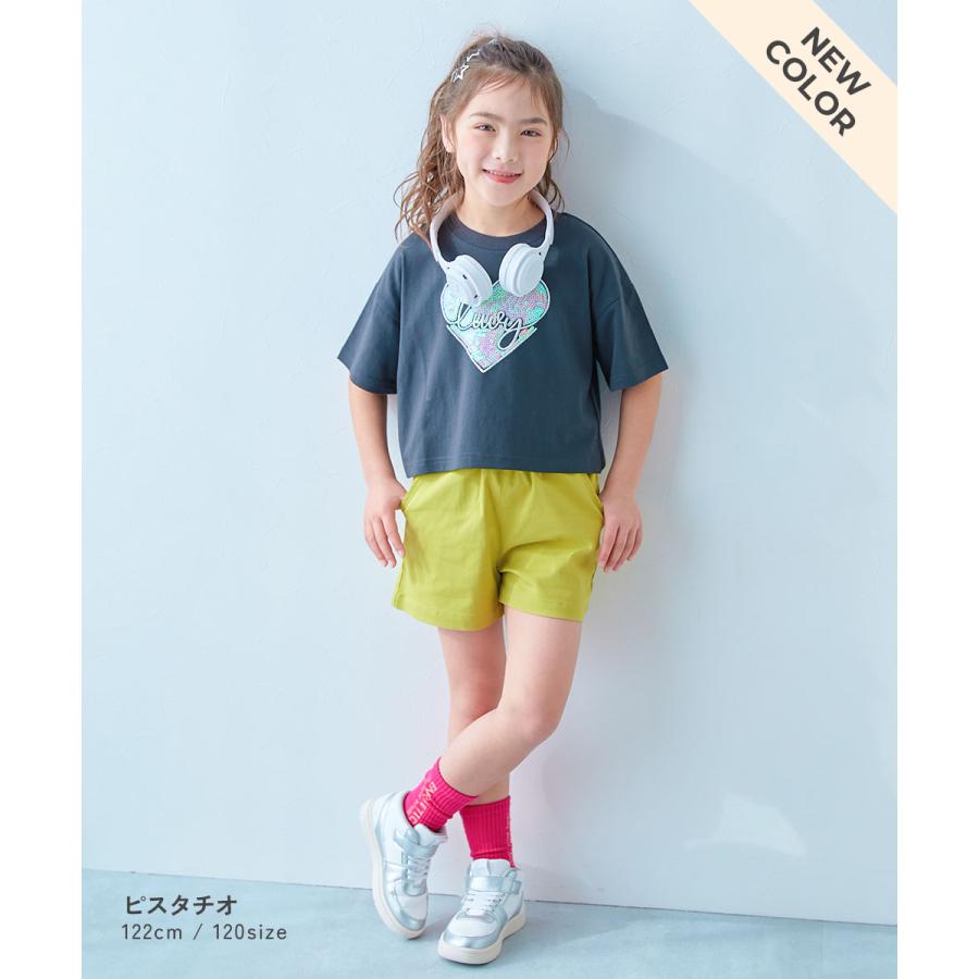 半ズボン 短パン 無地 ウエストゴム ハーフパンツ ボトムス よくばりストレッチ ツイル ショートパンツ キッズ 子供服 女の子  デビロック devirock | devirock | 22