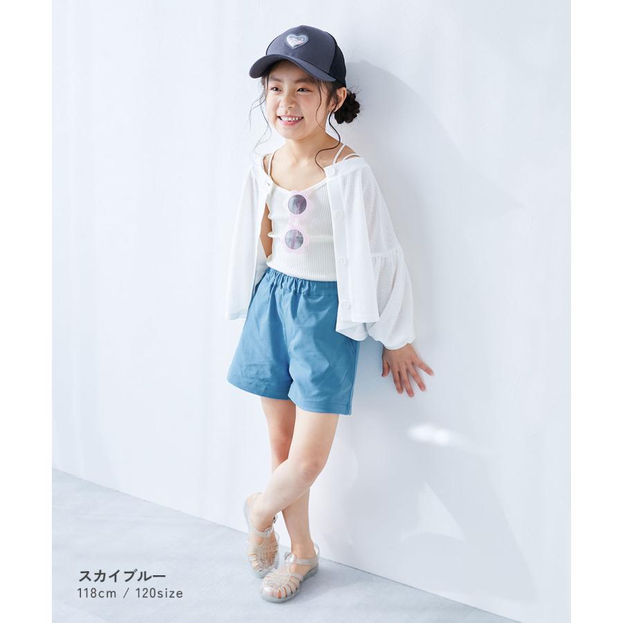 半ズボン 短パン 無地 ウエストゴム ハーフパンツ ボトムス よくばりストレッチ ツイル ショートパンツ キッズ 子供服 女の子  デビロック devirock | devirock | 19