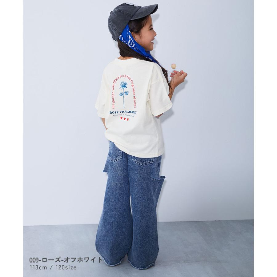 Tシャツ トップス 綿100％ デビラボ ガールズ BIGシルエット プリント半袖Tシャツ キッズ ベビー服 子供服 女の子  デビロック devirock 25ss_ガールズトレンド | devirock | 24