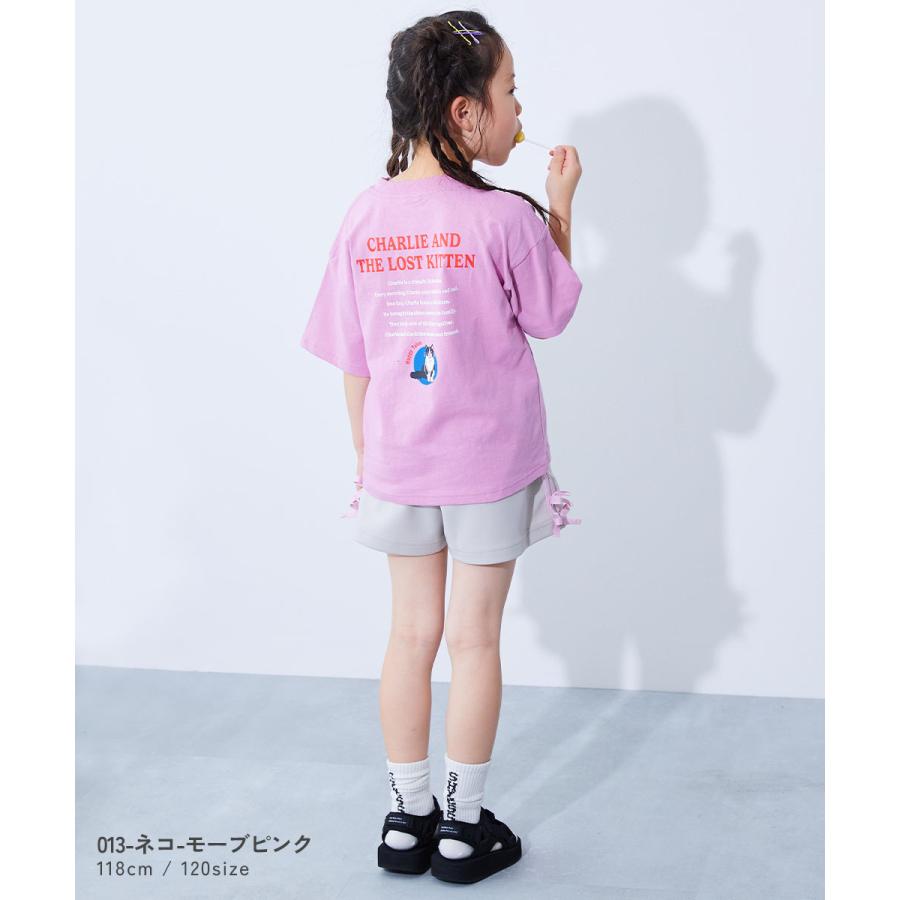 Tシャツ トップス 綿100％ デビラボ ガールズ BIGシルエット プリント半袖Tシャツ キッズ ベビー服 子供服 女の子  デビロック devirock 25ss_ガールズトレンド | devirock | 25