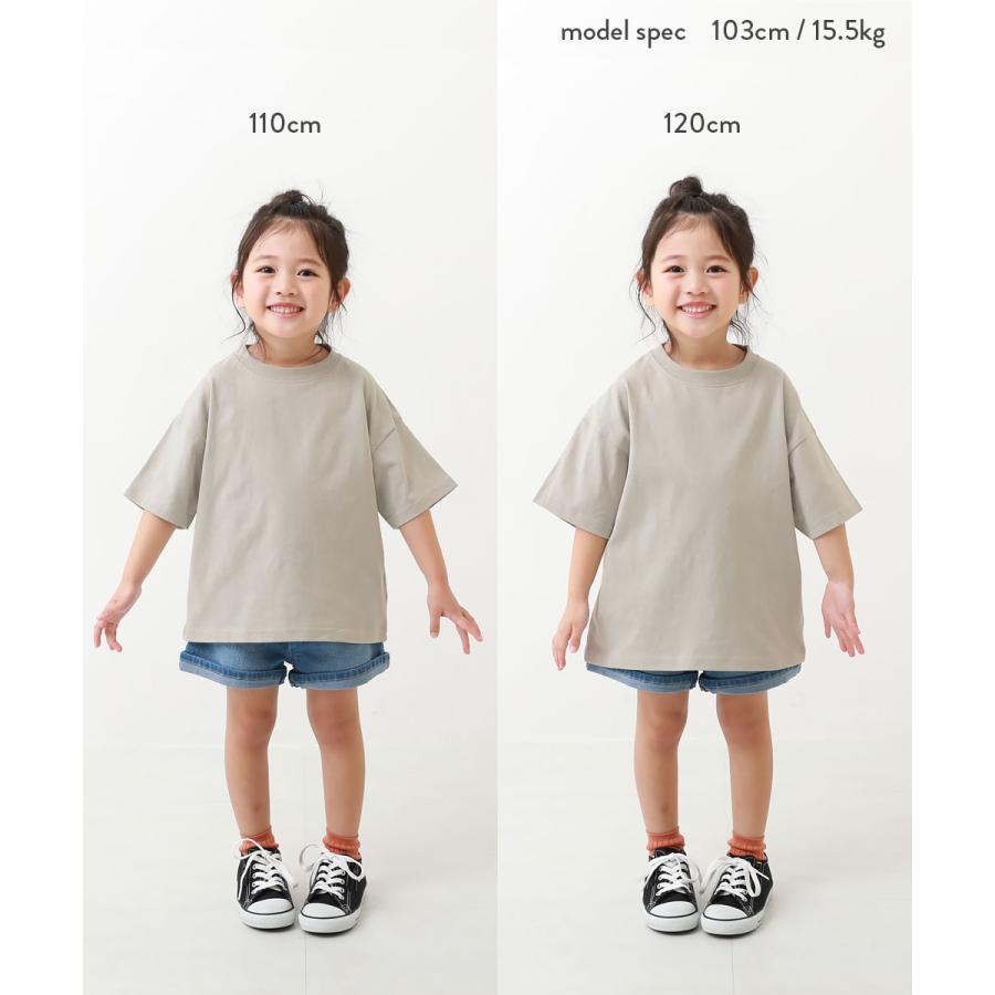 Tシャツ トップス 綿100％ デビラボ ガールズ BIGシルエット プリント半袖Tシャツ キッズ ベビー服 子供服 女の子  デビロック devirock 25ss_ガールズトレンド | devirock | 27