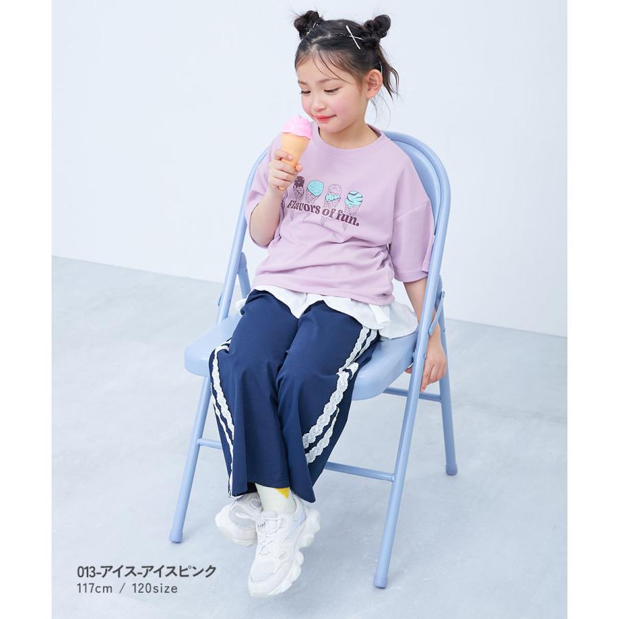 ロゴ プリント 速乾 トップス 【涼感 サラッとメッシュ】× デビラボ ガールズ プリント 半袖Tシャツ キッズ デビロック 26summer_girls heatstroke | devirock | 30