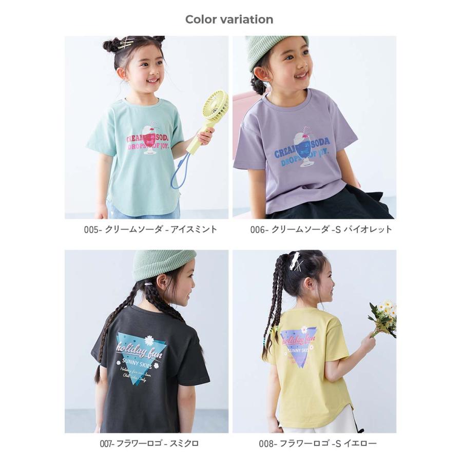 Tシャツ トップス 【ひやシャリ】接触冷感 デビラボ ガールズ プリント半袖Tシャツ キッズ ベビー服 子供服 女の子  デビロック devirock | devirock | 12